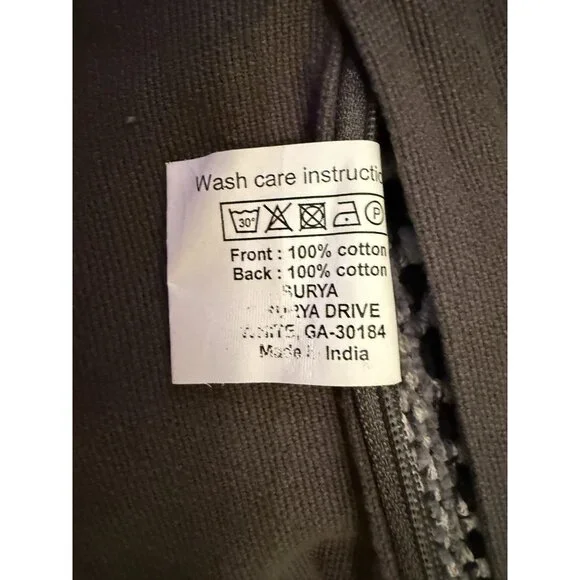 2 SURYA Pillow Covers 23x23 Black Gray Charcoal White Knobby Tassels Floor BOHO - Picture 11 of 11